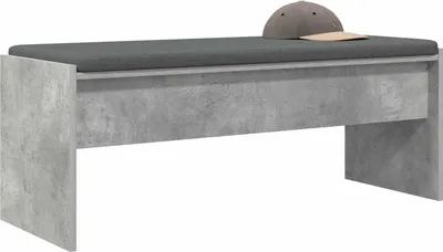 Produktbild von "Sonderangebot" Flurbank(1 pcs）CLORIS - Bettbank - Sitzbank - mit Kissen Beton Grau 103x38x40cm - Sitzbänke GermanyMöbel7262986