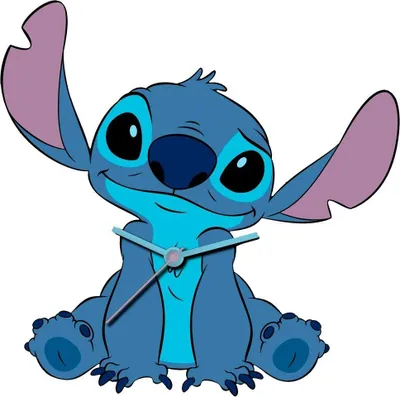Obrázek produktu pro Stitch nástěnné hodiny se snadno čitelnými čísly, domácí dekorace