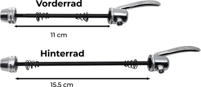 Produktbild von Vorderrad Fahrradachse mit Schnellspanner / Schnellverschluss Steckachse