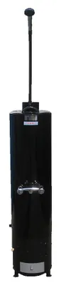 Image de Chaudière à combustible solide émaillée de 80 litres pour usage domestique, avec système de pression et soupape de sécurité – Chauffe-eau à bois, sans raccordement