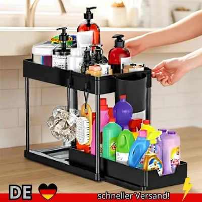 Produktbild von 2-stufiger Organizer Unter der Spüle Schiebeschrank Korb Aufbewahrungsregal