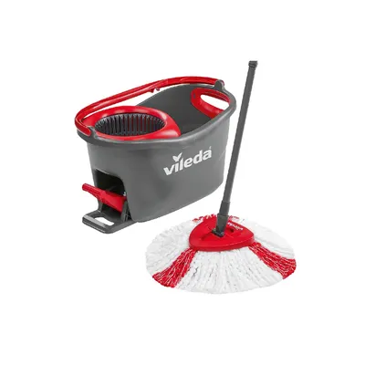 Produktbild von Vileda Wischmop Set Turbo Komplett Box, grau/rot (1 Set)