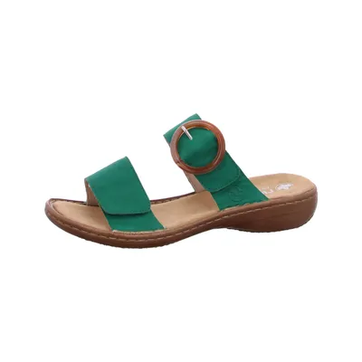 Produktbild von Rieker Damen Pantolette Zweiriemer große Schnalle 60894, Größe:38 EU, Farbe:Grün