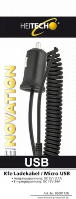 Produktbild von Heitech KFZ-LADEKABEL / MICRO USB