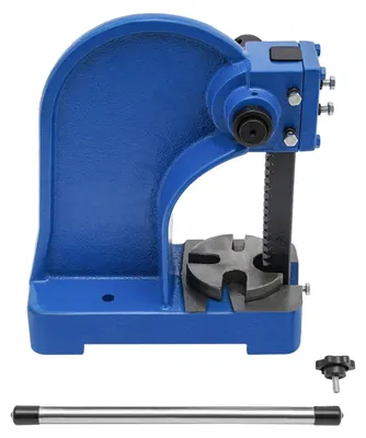 Produktbild von Manuelle Dornpresse 1 t - Tischpresse - Zum Stanzen Biegen Pressen - Für Leder Aluminium Schmuck - 24,8×11,4×29,8 cm - Blau