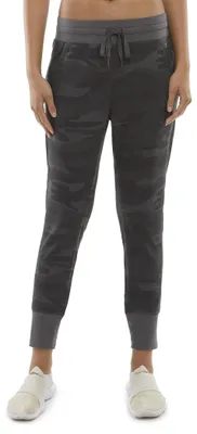 Produktbild von Danskin Damen Nachhaltige weiche Jogginghose Lässige Hose, Schwarz-Camo, L