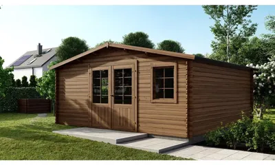 Produktbild von Gartenhaus, Gerätehaus 25m2 - 5x5m - 28mm - Imprägniert