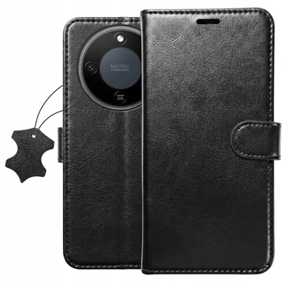 Obrázek produktu pro Obal na Honor Magic 8 Lite – kožená pouzdro + ochranné sklo na displej