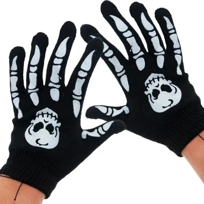 Zdjęcie produktu dla Tg70218 Tg70218 Rękawiczki Na Halloween Kościotrup Szkielet Przebranie Kostium Rozmiar Uniwersalny