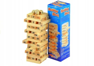 Obrázek produktu pro Dřevěná skládačka Věž Čísla Obratnost