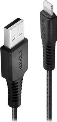 Image de Lindy 31292 Lindy 2m verstärktes USB Typ A an Lightning Ladekabel
