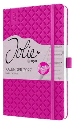 Produktbild von Wochenkalender Jolie 2027 Hardcover ca. A5 Fuchsia Pink 174 Seiten