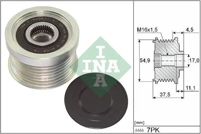 Produktbild von INA Generatorfreilauf Riemenscheibe Lichtmaschine für MITSUBISHI Canter (FB7, FB8, FE7, FE8) 7.Generation