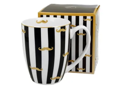 Zdjęcie produktu dla Kubek DUO 360 ml Granatowy MOUSTACHE - Nowa porcelana Bone China