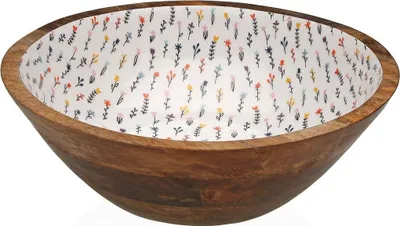 Zdjęcie produktu dla Miska na sałatkę Versa Flower drewno mango 30 x 10 x 30 cm