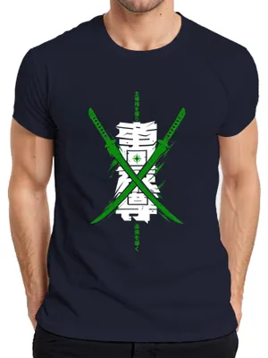 Obrázok produktu pre T-shirt s potlačou "Katana Samurai Japanisch Cyberpunk Ninja Japan Ronin", tmavomodrá, veľkosť M