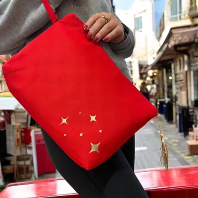 Produktbild von Kulturtasche Damen, Kosmetiktasche Rot, 32x24 cm