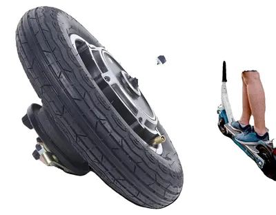 Zdjęcie produktu dla Silnik w piaście, 10 cali, 350 W, 36 V, prędkość: 20–30 km/h, maksymalne obciążenie: 100–120 kg