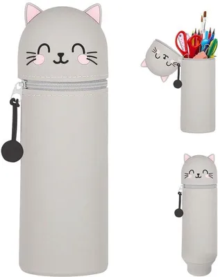 Produktbild von Kawaii 2-in-1 Etui, siliconen Bureaupenhouder für Mädchen und Jungen
