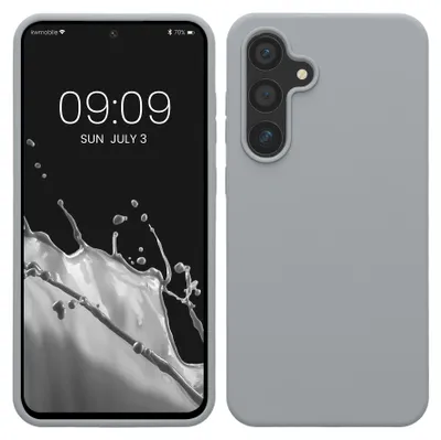Produktbild von kwmobile Handyhülle für Samsung Galaxy S24 FE Hülle - Case Silikon - Kabelloses Laden - Schutzhülle Cover in Grau