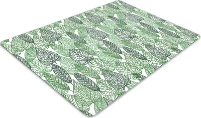 Produktbild von Stuhlunterlage Bürostuhlunterlage 120 cm x 90 cm Bodenmatte Bürostuhlunterlage - Waldblätter