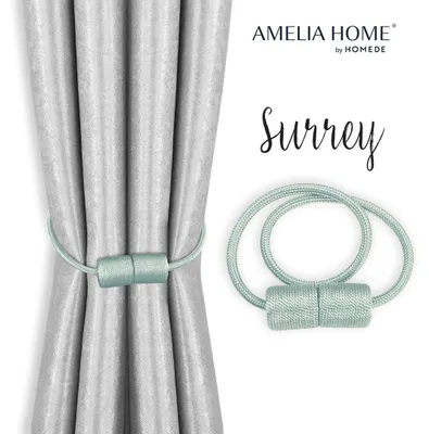 Zdjęcie produktu dla Zestaw 2 upinaczy magnetycznych 47 cm AmeliaHome Surrey błękit