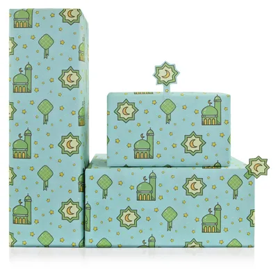 Productafbeelding van Eid Mubarak Inpakpapier Set van 4 Vellen