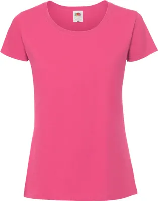Produktbild von Fruit Of The Loom Damen Premium T-Shirt BC3945 (L) (Hot Pink)