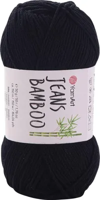 Produktbild von Yarn Art Jeans Bamboo 135 Black Strickgarn
