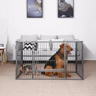 Immagine prodotto di Cuccia da esterno per animali, 122x80x70 cm, grigia, cuccia per cani