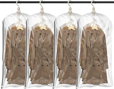 Produktbild von Famanu Hängende Vakuum Aufbewahrungsbeutel für Kleidung - 4 Stück (105×70 cm)