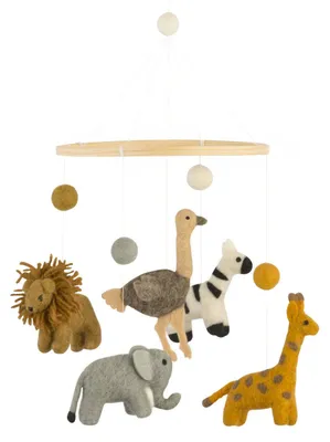 Produktbild von Baby Mobile mit niedlichen Tierfiguren im Wildlife-Design ab Geburt