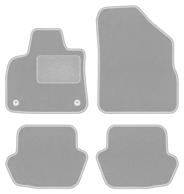 Image de Tapis de sol en moquette pour Citroën DS5 2011-2018 (berline) – jeu de 4 pièces, gris, sur mesure – Wielganizator OSLO