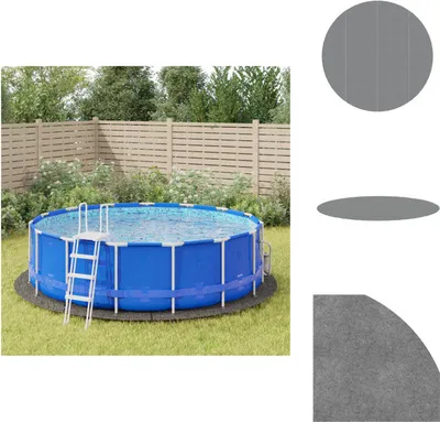 Obrázek produktu pro vidaXL Bazénová zemní tkanina světle šedá Ø458 cm polyesterová geotextilie - Krycí plachty a podložky pod bazény