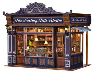 Image de Maquette à monter, puzzle en bois à faire soi-même, serre-livres décoratif fait main, histoire de Notting Hill