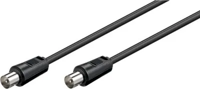 Produktbild von Goobay 68154 Antennen Anschlusskabel, Schwarz, 10 m - Koax-Stecker-Koax-Stecker