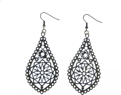 Produktbild von Indien Ornamente Ohrringe Miniblings Hänger Metall Bronze Indisch ornamental