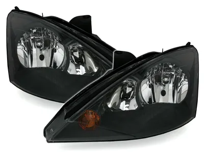 Für Ford Focus 1 MK1 11/2001-2004 Facelift Scheinwerfer Schwarz LINKS + RECHTS in der Farbe Schwarz von AD TUNING GmbH & Co. KG