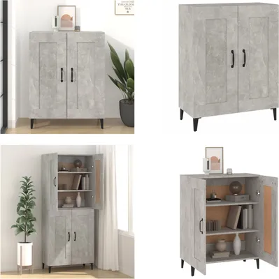 Produktbild von vidaXL Sideboard Betongrau 69,5x34x90 cm Holzwerkstoff - Sideboard - Sideboards - Schrank - Lagerschrank