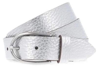 Produktbild von Vanzetti Leder Gürtel Glitter Radiance 30mm Metallic Belt W110 Silver Metallic silberfarben