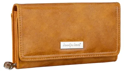 Produktbild von JENNIFER JONES Damen Geldbörse Portemonnaie Cognac (1108)
