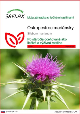 Obrázok produktu pre SAFLAX - ostropestrec mariánsky - Silybum marianum - 75 Semená