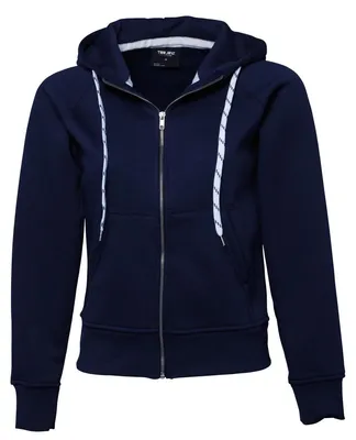 Produktbild von Tee Jays Damen Hoodie / Kapuzenjacke mit durchgehendem Reißverschluss FK905 (L) (Marineblau)