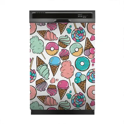 Produktbild von Magnete Dekorative 60x80 cm Küche Magnetmatte Spülmaschine - süße Eis und Krapfen