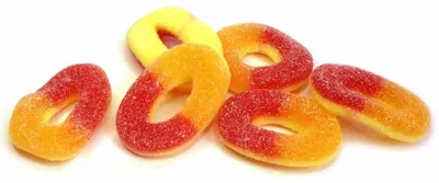 Productafbeelding van Trolli Perzikringen, fruitgummie, zak van 1 kg