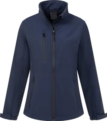Produktbild von Mivaro Damen Softshelljacke ohne Kapuze in Dunkelblau - wasserdicht & winddicht, atmungsaktive Übergangsjacke mit Stehkragen, 8000mm Wassersäule, Größen XS bis XXL