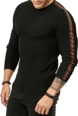 Produktbild von Red Bridge Herren Strickpullover Luxury Line Pullover Schwarz XXL