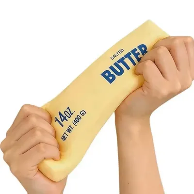 Produktbild von 3 X Therapieknete Squishy Butter–Weiche dehnbare Knetmasse Slow Rising Squishy lustigen Butter-Design, Anti-Stress, Spielspaß Kinder & Erwachsene