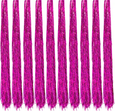 Produktbild von Oblique Unique 10x Lametta Weihnachten JGA Fasching Karneval Geburtstag Feier Party Deko - pink