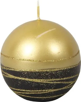 Image de Bougie LUMINA GOLD KOULE métallique brillante d8cm